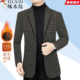 啄木鸟休闲西装 中年高档加绒加厚西服上衣爸爸装 外套男秋冬季 新款