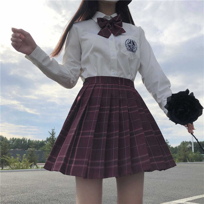 jk制服裙水手服套装学院风正版学生百褶裙短袖衬衫全套班服秋冬款