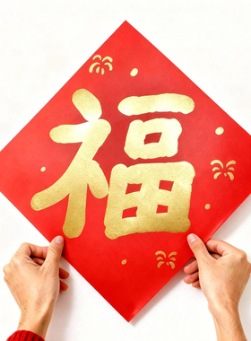 小福 福字烫金乔迁新年2026加厚大号书法可爱马年