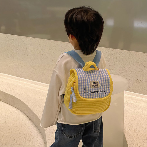 学生书包男童帆布双肩包背包