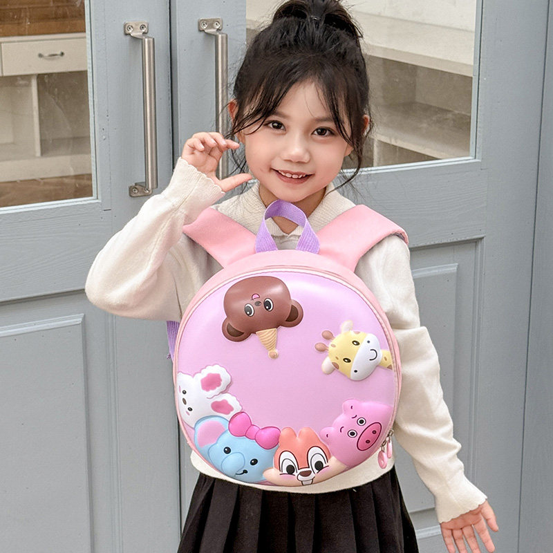 幼儿园可爱卡通儿童书包男女童宝宝蛋壳小背包女孩外出轻便双肩包