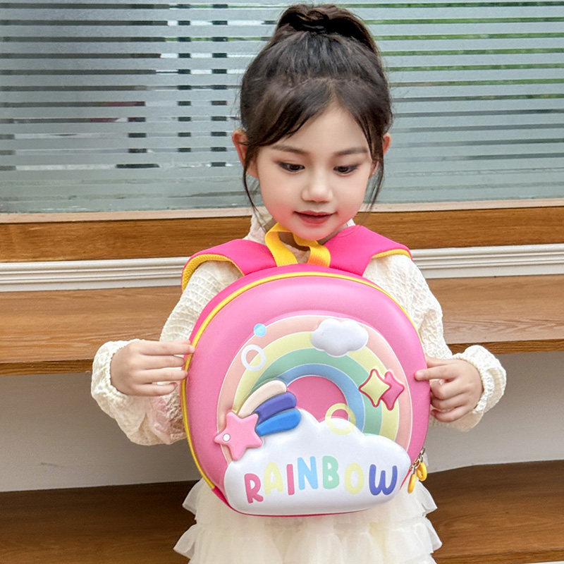 幼儿园儿童书包2025新款可爱卡通男女童宝宝双肩包小女孩蛋壳背包