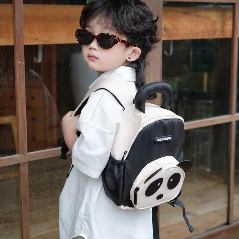 幼儿园可爱卡通儿童书包2024新款男女童宝宝熊猫双肩包放走失背包