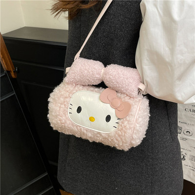 可爱毛绒儿童包包2025新款冬季时尚女童宝宝手提包小女孩斜挎包