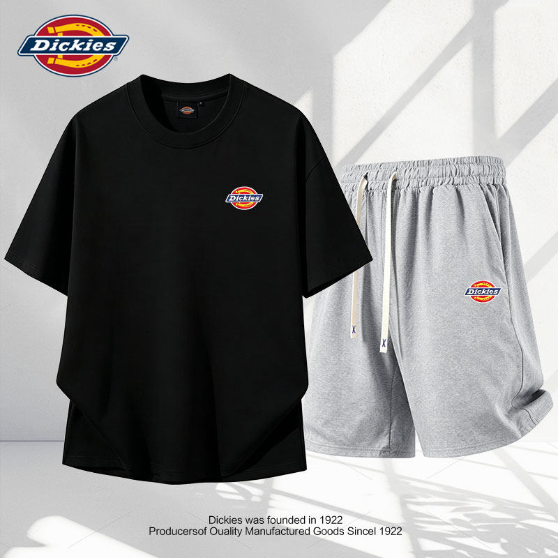 Dickies2026夏新款运动套装男女同款短袖短裤宽松百搭休闲两件套