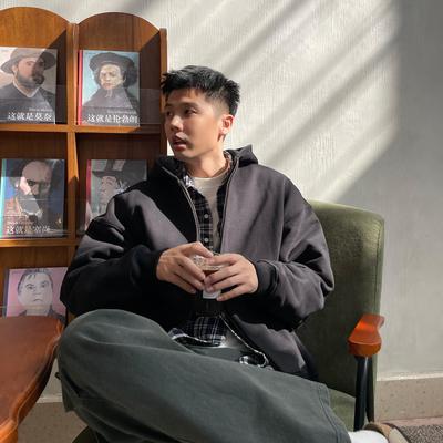 重磅日系美式拉链卫衣