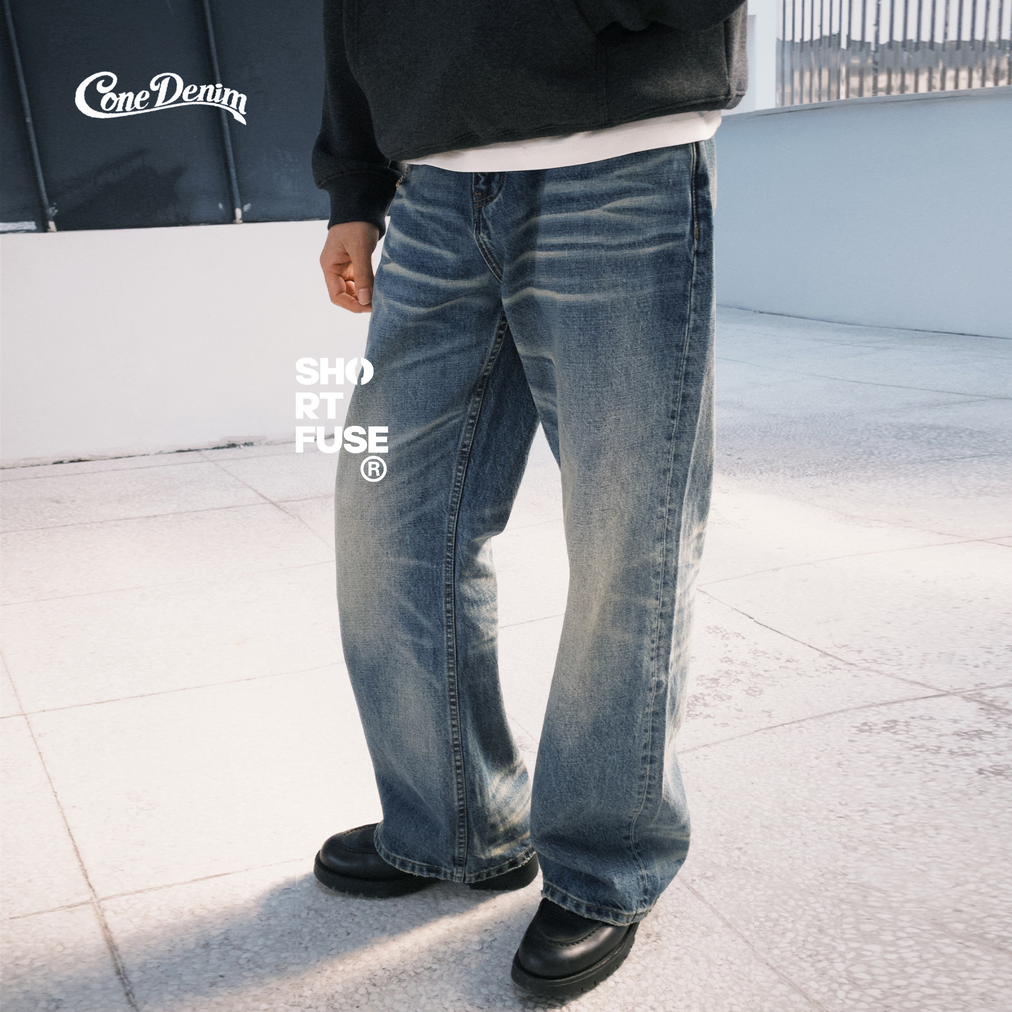 shortfuse美国康龙A字版型牛仔裤