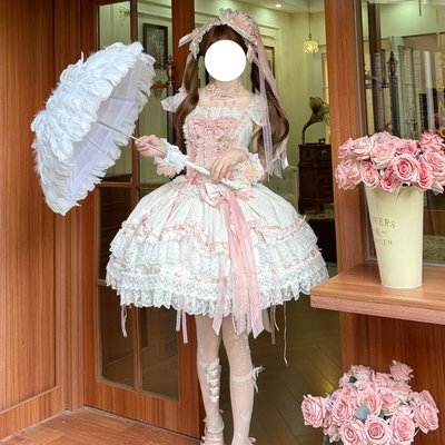 《二团尾款》晚月颂诗原创设计花铃语二团尾款芭蕾风lolita