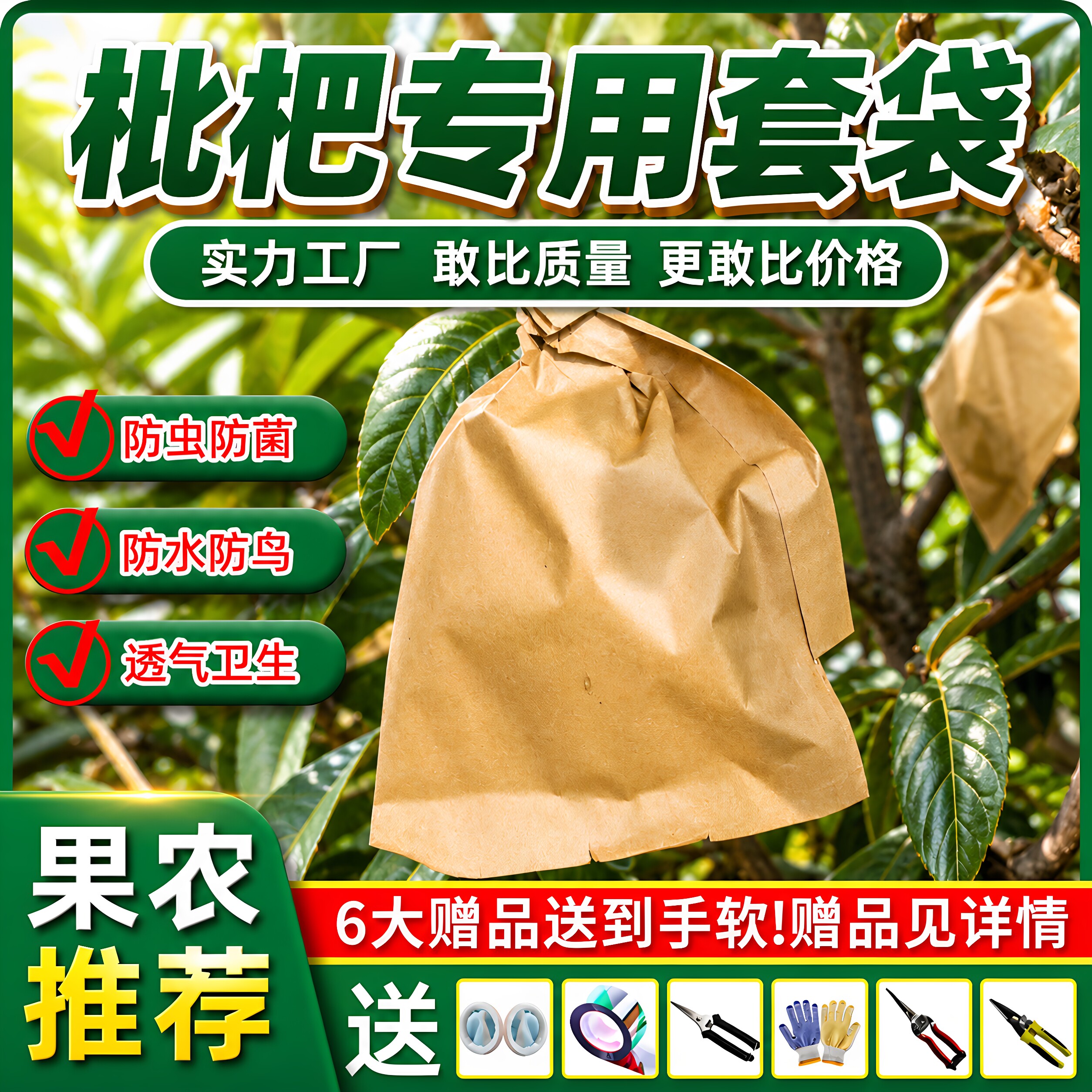 枇杷套袋专用袋芒果纸袋防水防虫图片