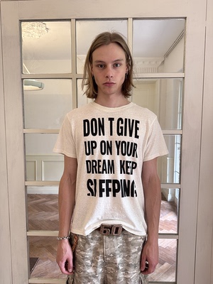 复古做旧字母印花vintage短袖