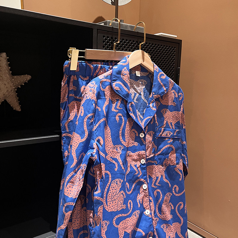 英国趣味小众轻奢春秋款家居服