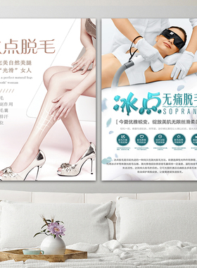 冰点脱毛皮肤管理养生馆墙壁画