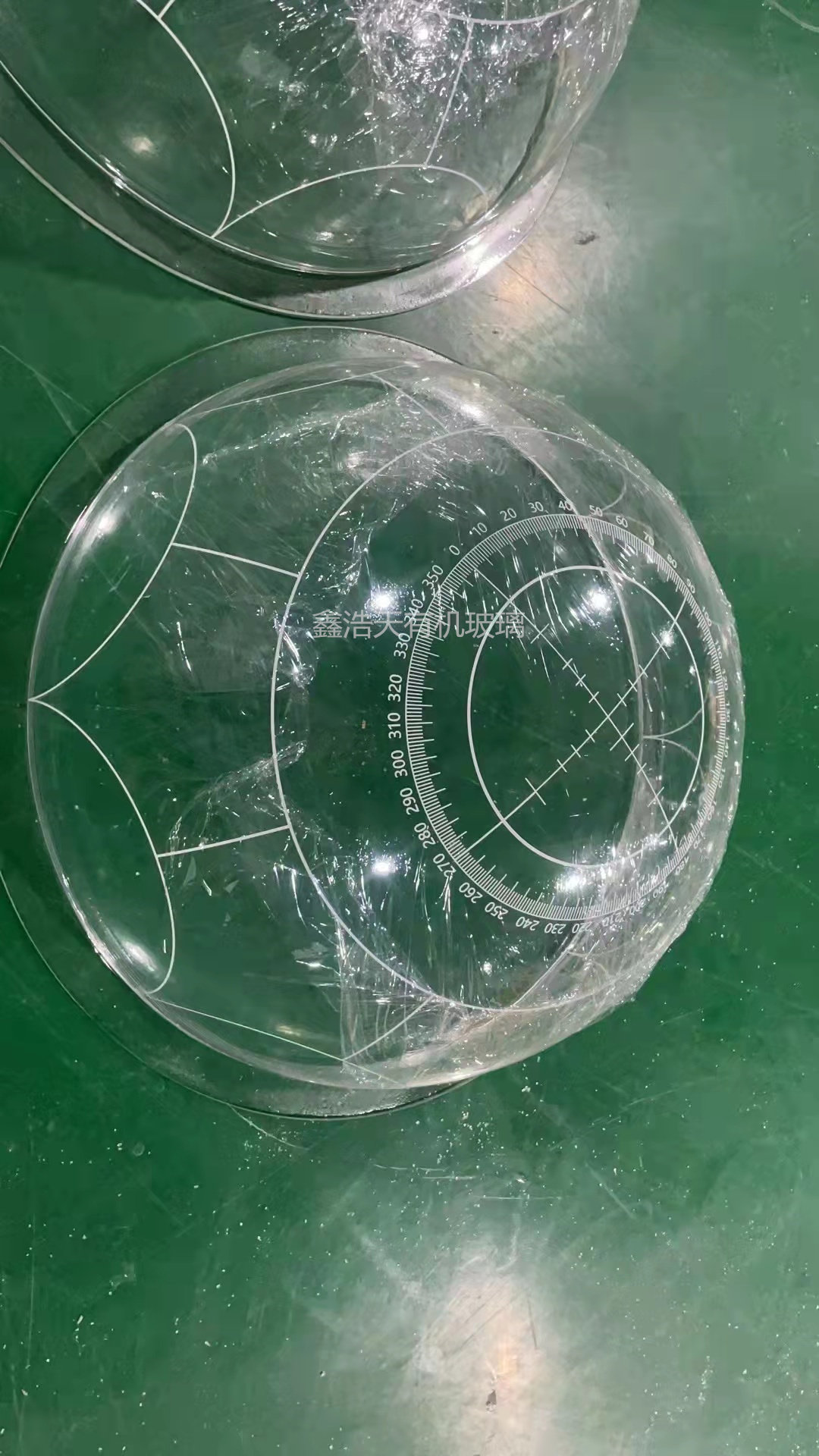 亚克力定制图案球状装饰品鑫浩天透明水晶球压克力球罩量尺寸印刷