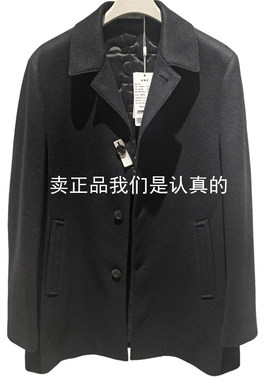 九牧王2025秋冬新款羊毛大衣翻领