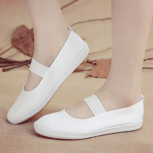 白色通用学生体操表演晨练舞蹈鞋