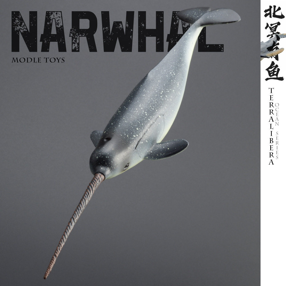 仿真独角鲸海洋生物儿童玩具礼物