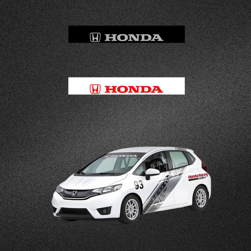 本田飞度honda前挡玻璃遮阳贴纸