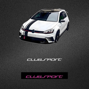 车永佳 大众clubsport贴纸高尔夫GTI桑塔纳前挡玻璃遮阳压头贴纸