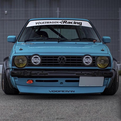 大众racing通用前挡玻璃遮阳贴纸