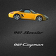车永佳 保时捷987boxster车门贴纸cayman卡曼车身PET改色膜拉花