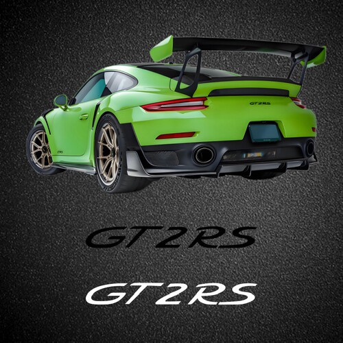 保时捷GT2RS车门小贴车尾拉花