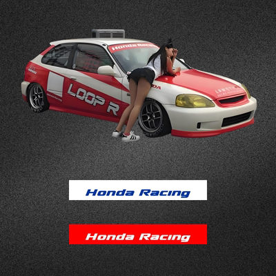 hondaracing本田前挡玻璃贴纸