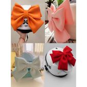 电动车装 饰小配件可爱爱玛露娜台铃电瓶车头盔摩托车后座蝴蝶结