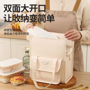 手提便当包大容量保温保冷上班带饭包兜小学生午餐袋防水简约冰包