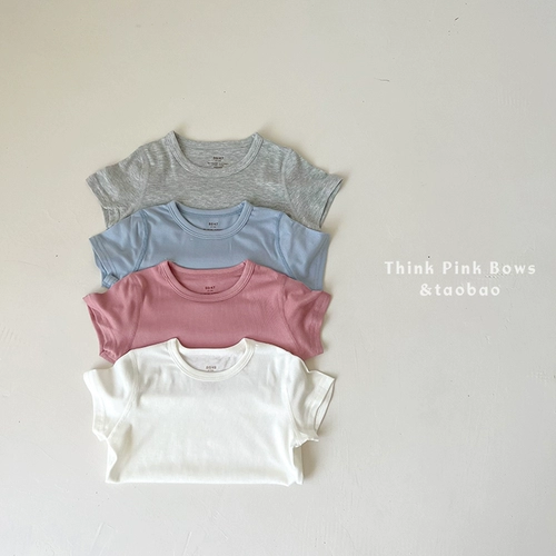 Детская цветная летняя одежда, комфортная летняя футболка подходит для мужчин и женщин для девочек, короткий рукав