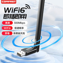 COMFAST 免驱动usb无线网卡台式机wifi6接收发射器即插即用迷你网络信号笔记本电脑随身wifi 连接热点CF-940F