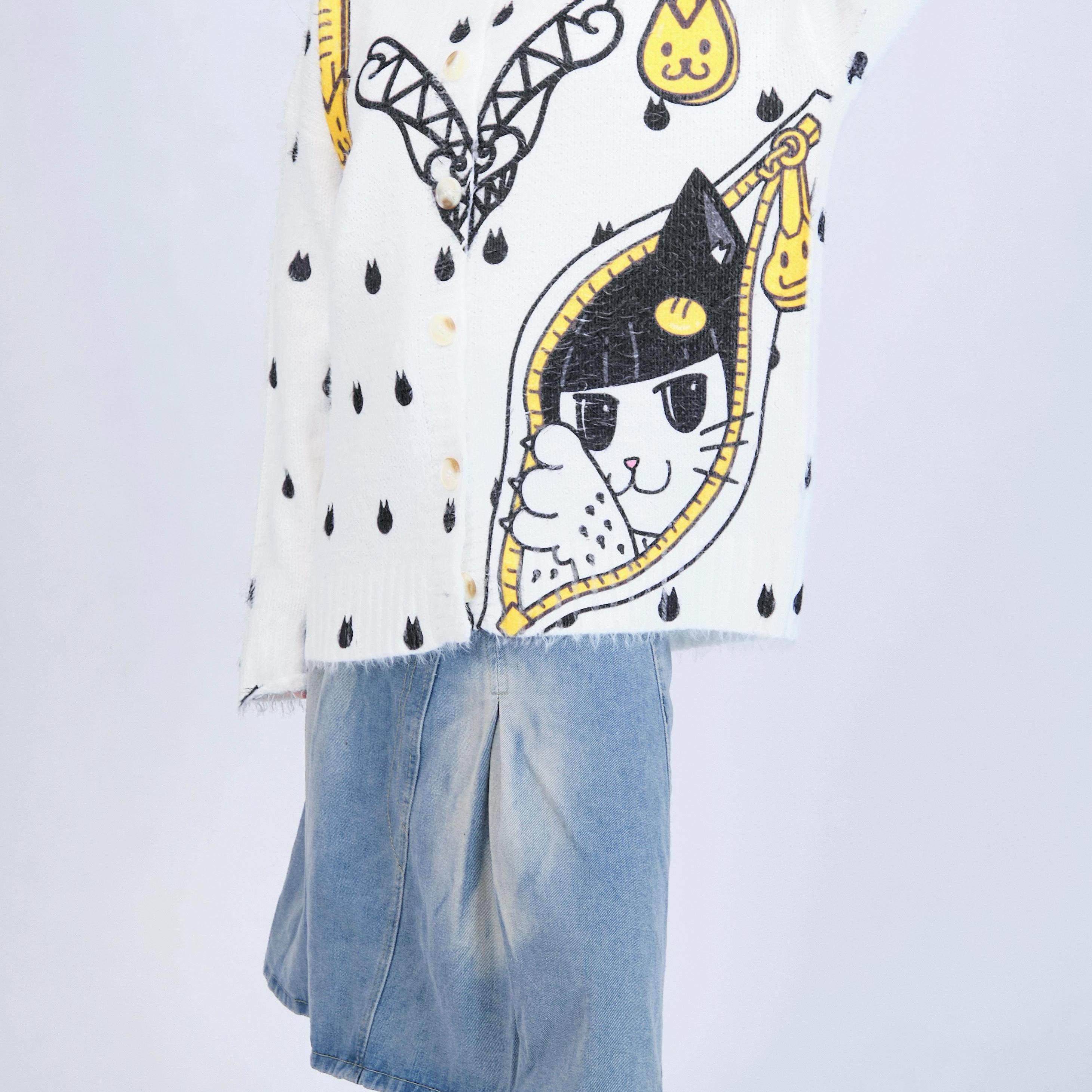 喵猫虫士多原创布加拉提猫开衫毛衣.男女同款JOJO的奇妙冒险JO厨