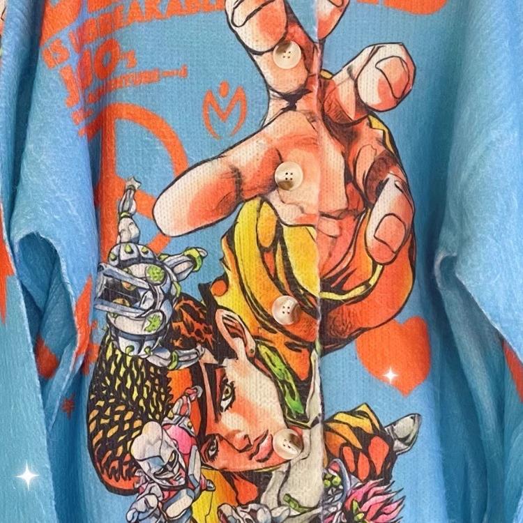 JOJO的奇妙冒险仗助布加拉提茸茸开衫毛衣男女同款二次元同人周边