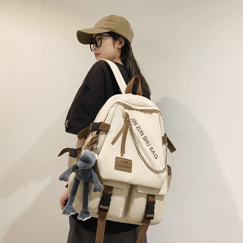 双肩包男女大高中生学生大容量日常通勤背包男女通用书包休闲旅游