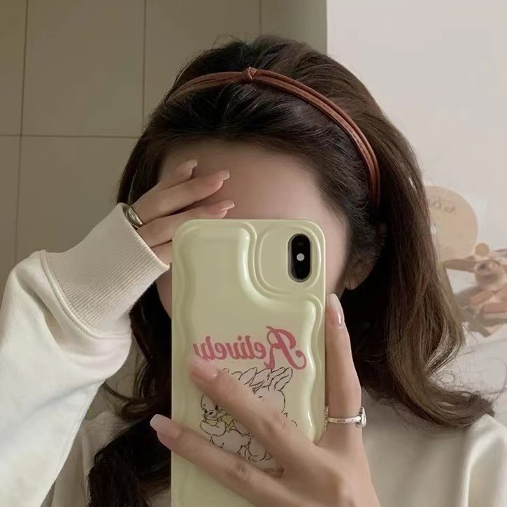 奢琪双股PU皮质打结发箍洗脸压发