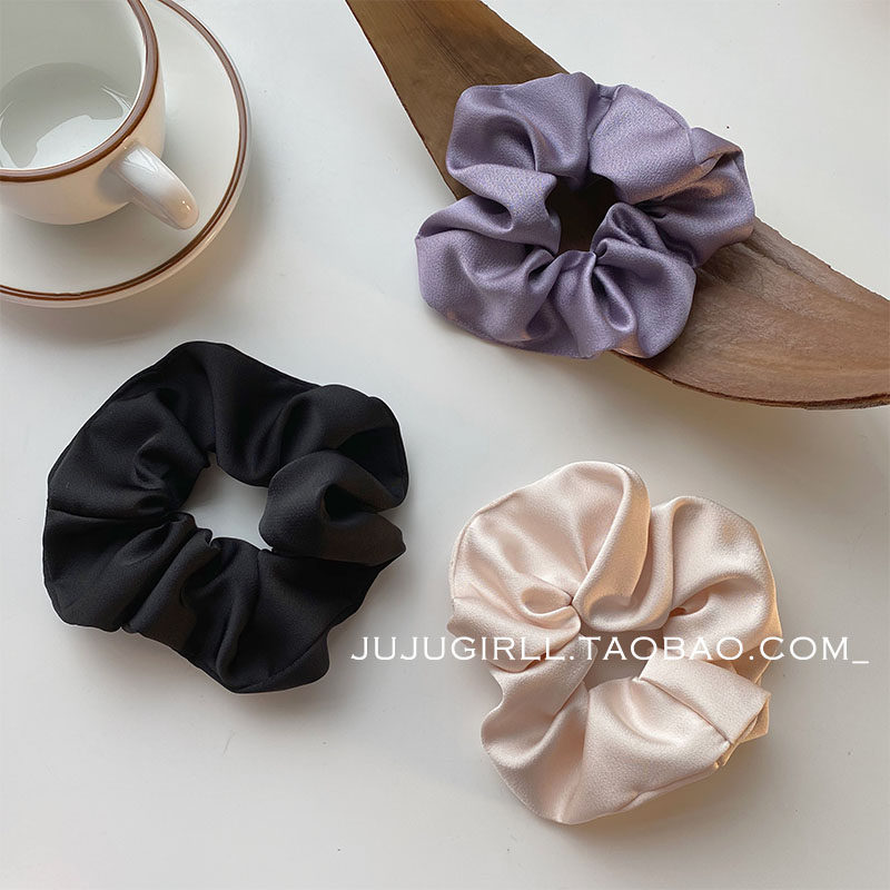 高级感chic气质缎面大肠发圈ins肥肠圈酒大肠圈韩国简约女头饰