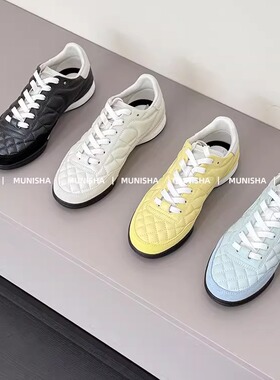 MUNISHA 顶配版！甜酷女孩 25秋冬 baby蓝菱格德训鞋休闲运动女鞋