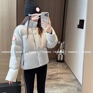 MUNISHA 鹅家银色炫酷 设计感羽绒服 顶配版！25秋冬短款羽绒服女
