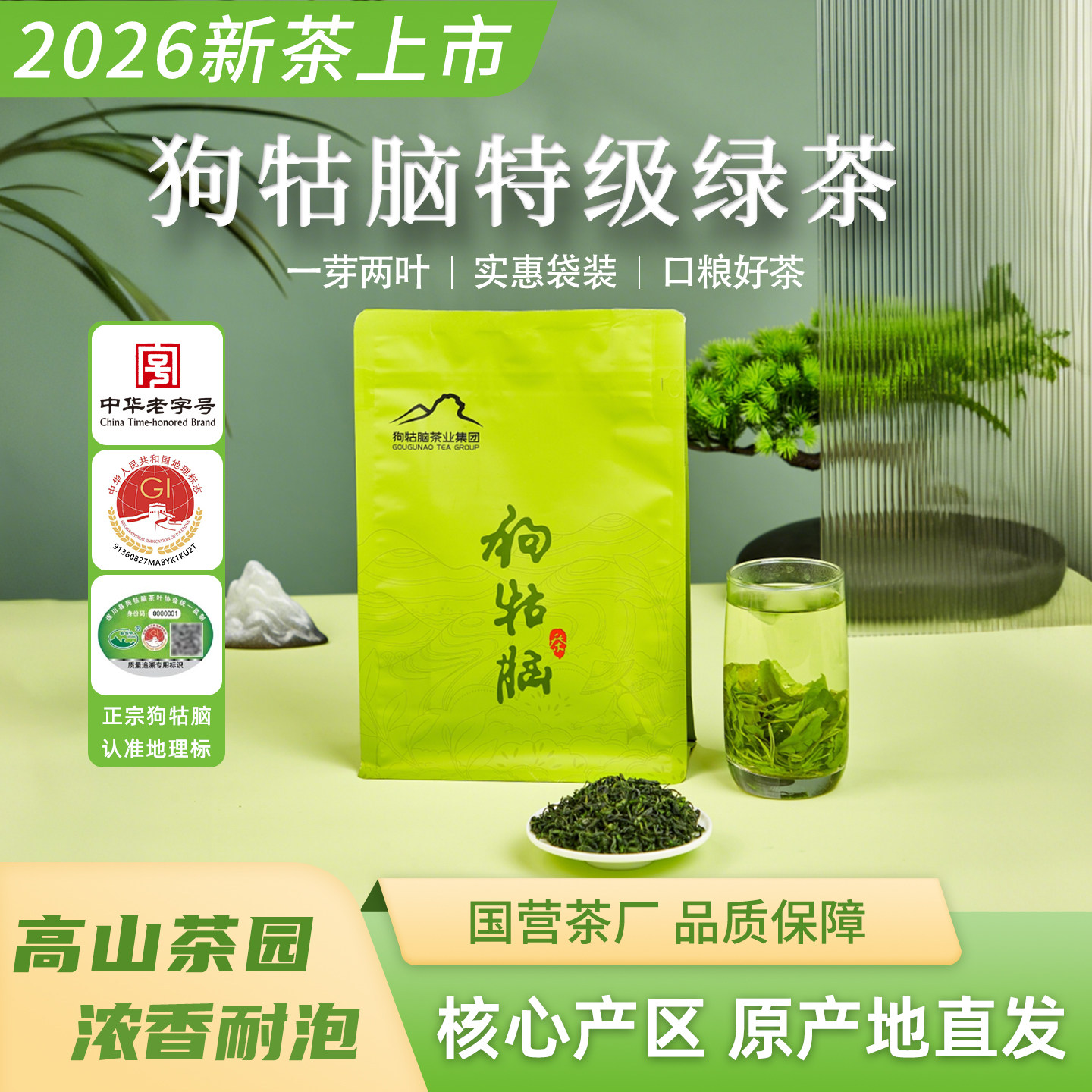 2026新茶江西遂川狗牯脑茶绿茶200g袋装口粮茶特级高山春茶浓香