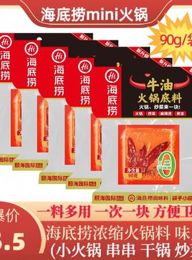 海底捞90gMini牛油火锅底料麻辣鲜香单人份家用餐饮商用