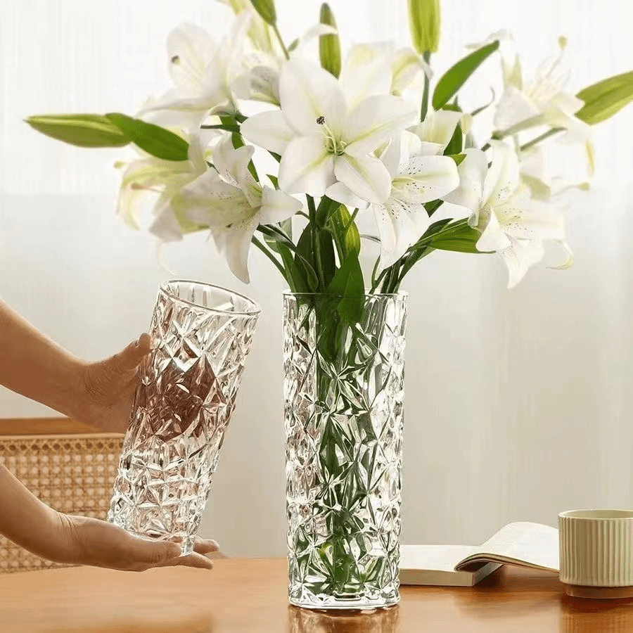 大号加厚花瓶水晶玻璃透