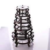 塑料底座花架 仿古圆形鱼缸花瓶底座 花盆工艺品花瓶花托摆件 包邮