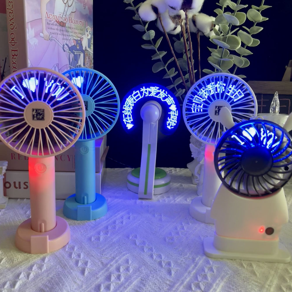 新款手机蓝牙改字风扇创意礼品LED闪字小风扇女朋友生日礼物定制