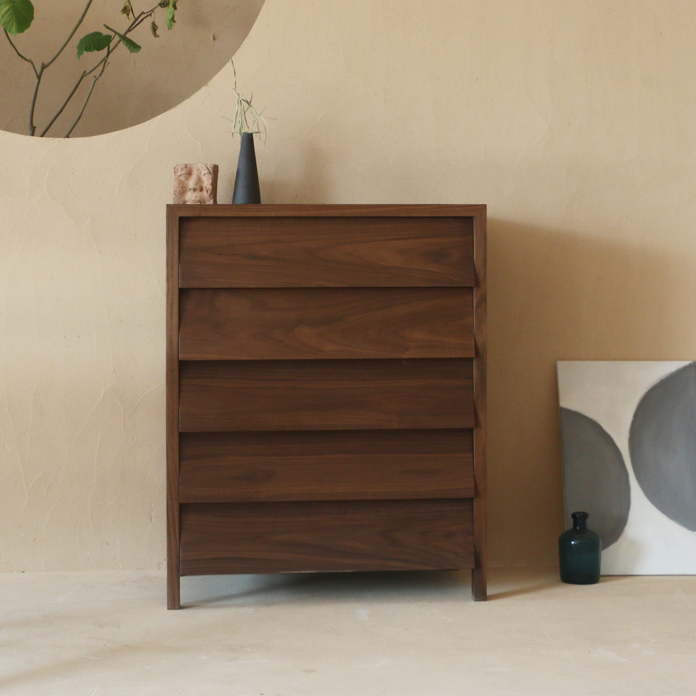 时作现代简约斜面抽屉五斗柜