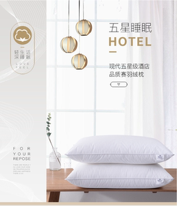 纯棉希 尔顿Hilt on五星级酒店用枕头单人全棉超软护颈成人枕芯