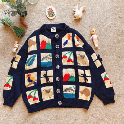 精品bonz纯手工孤品古着毛衣