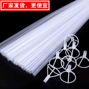 波波球专用拖杆透明磨砂杆子铝膜箔气球头支架圆形20寸免拉伸球皮