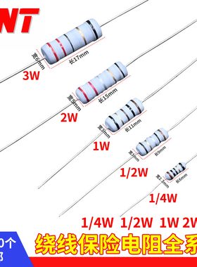 绕线保险电阻0.1R 0.3R 0.33R 0.39R 0.47R 0.5R 1R 2R 2.2R 3.3R