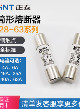 正泰陶瓷熔断器保险丝芯子RT28-32(RO15)RT28-63(RO16)  32A63A
