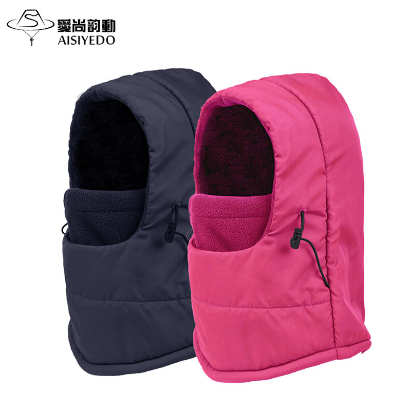 冬季户外骑行保暖防水头套护耳防风帽子男女防寒防风雪面罩套头帽