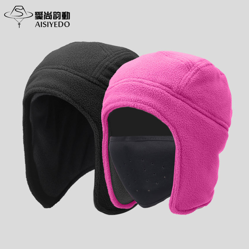 男运动保暖女滑雪抓绒包头帽帽子